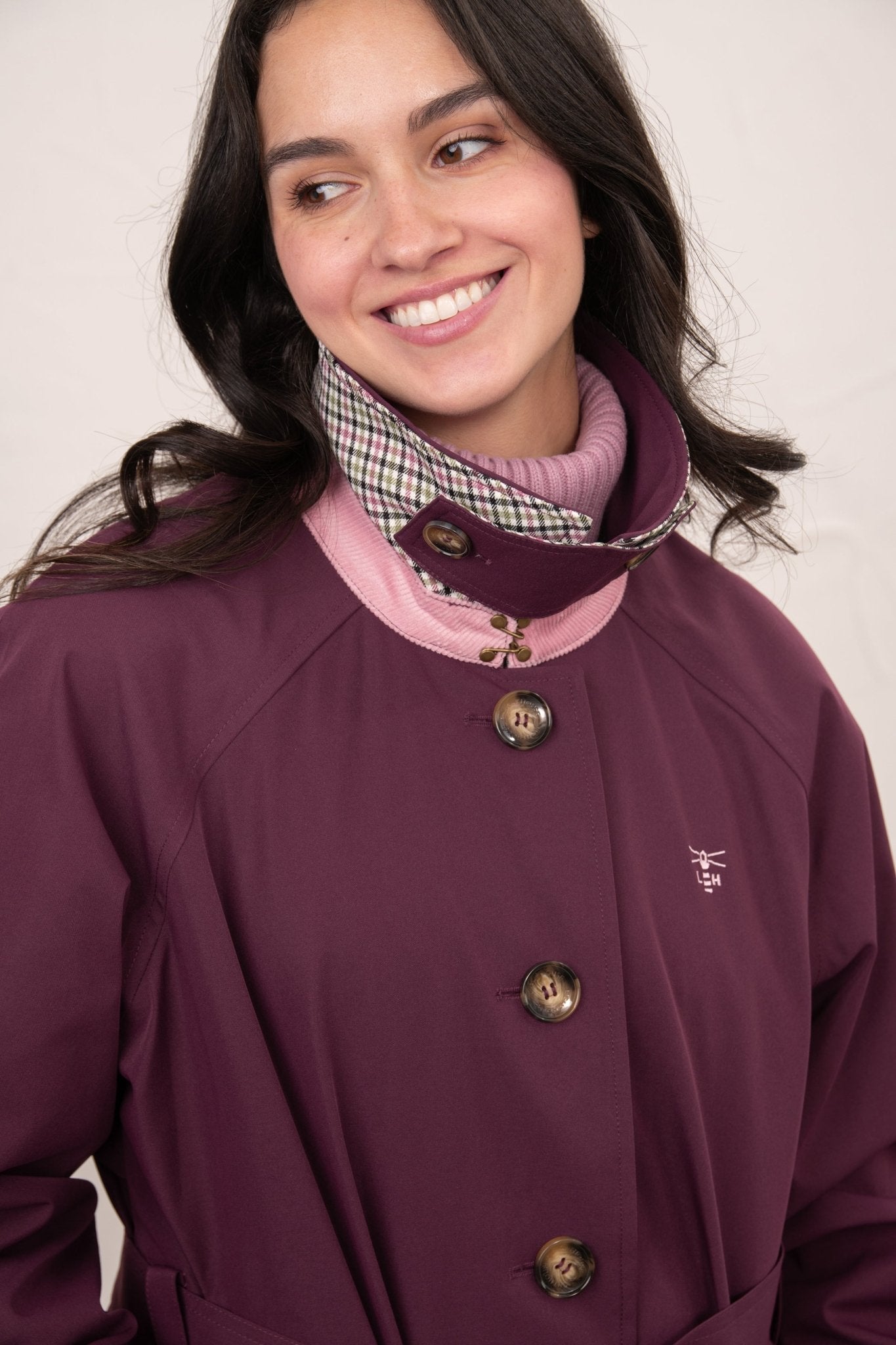 Lighthouse Harper Waterproof Trench Coat - Damson