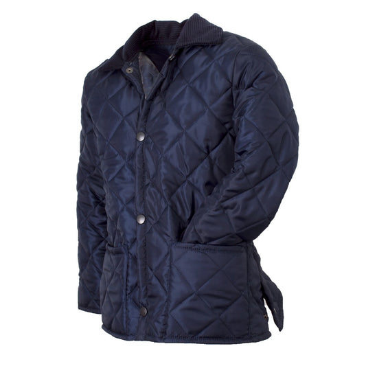 Walker & Hawkes Kids’ Quilted Bomber Husky Jacket in Navy