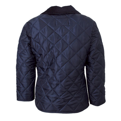 Walker & Hawkes Kids’ Quilted Bomber Husky Jacket in Navy