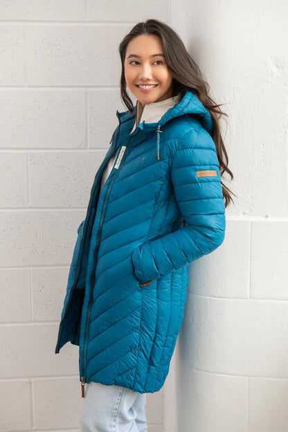 Lighthouse Laurel Coat in Teal