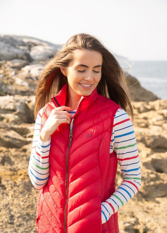 Lighthouse Laurel Gilet in Poppy