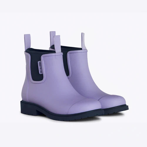 Merry People Bobbi Lavender & Navy Ankle Wellington Boot