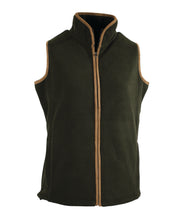 Oxford Blue Ladies Fleece Gilet in Khaki