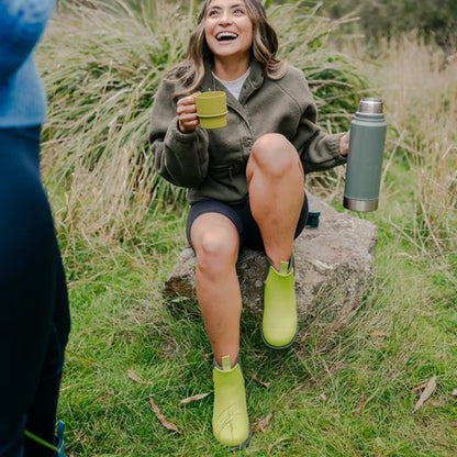 Merry People Bobbi Lime & Olive Ankle Wellington Boot