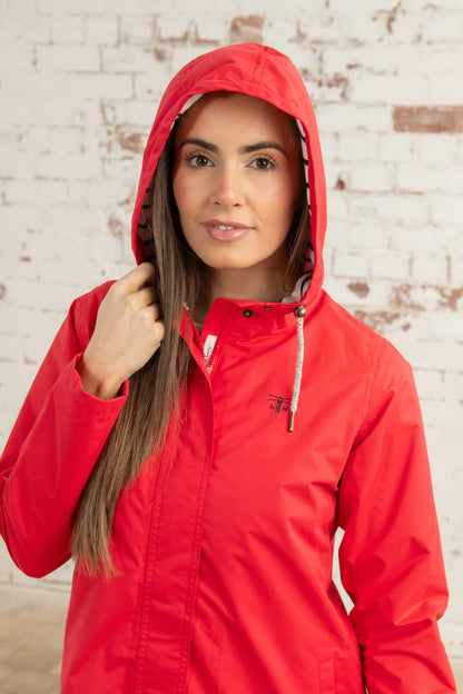Lighthouse Ladies Beachcomber Long Jacket - Poppy