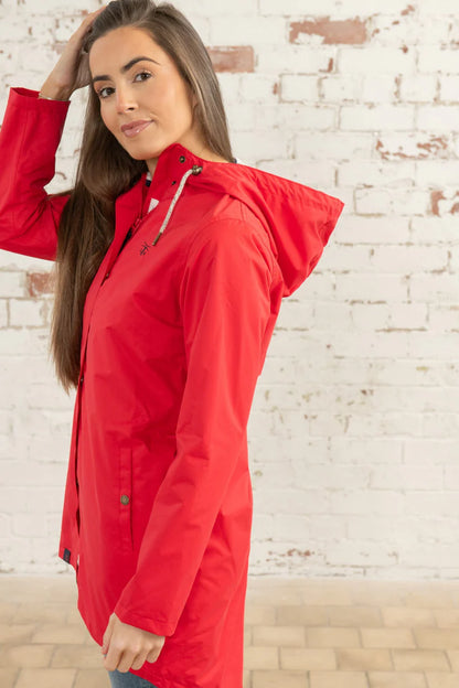 Lighthouse Ladies Beachcomber Long Jacket - Poppy