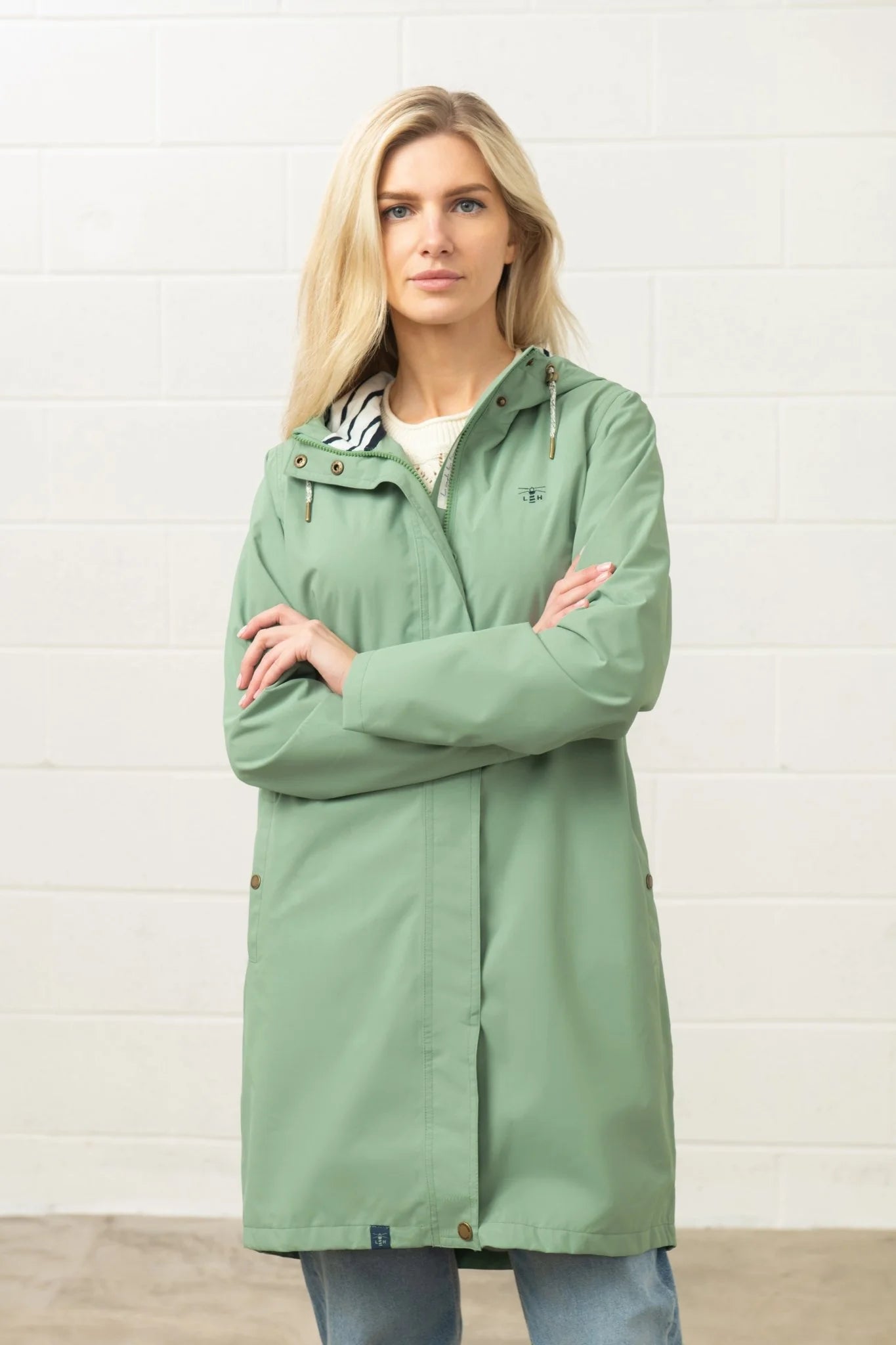 Lighthouse Ladies Beachcomber Long Jacket - Soft Sage
