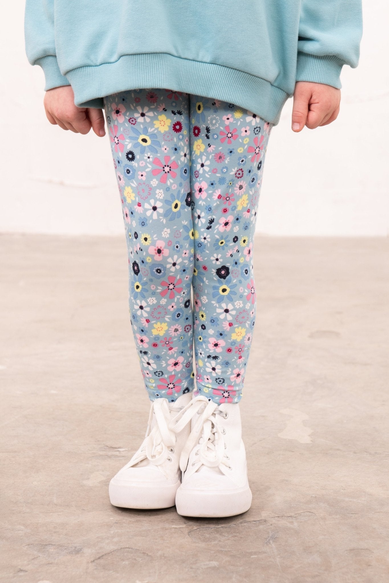 Lighthouse Mollie Leggings - Pastel Teal Floral