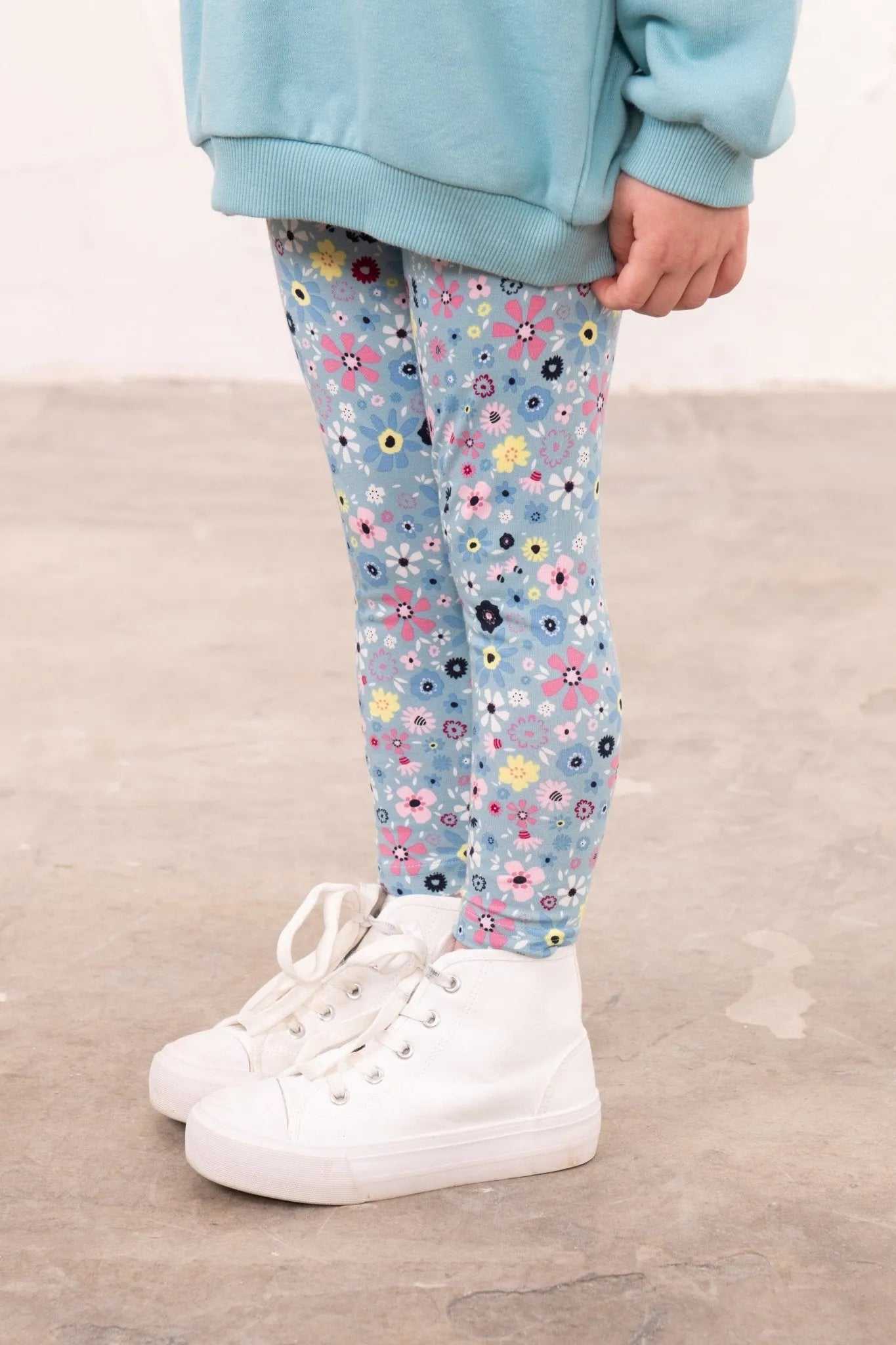 Lighthouse Mollie Leggings - Pastel Teal Floral