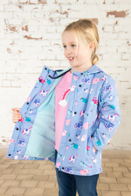 Lighthouse Girls Olivia Waterproof Coat - Lilac Farm Print