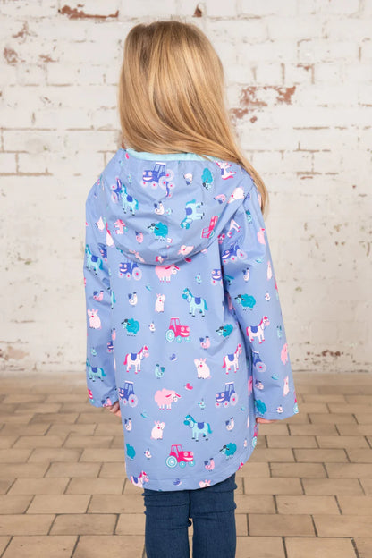Lighthouse Girls Olivia Waterproof Coat - Lilac Farm Print