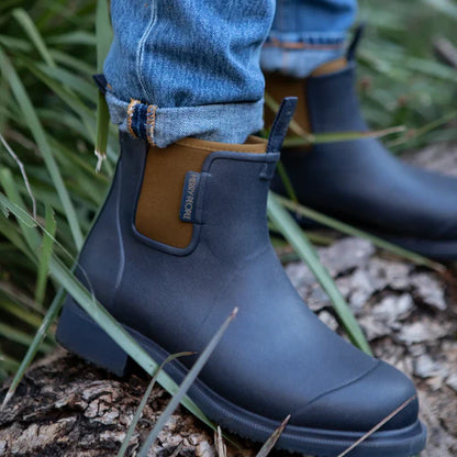 Merry People Bobbi Oxford Blue & Tan Ankle Wellington Boot