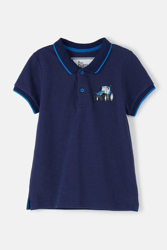 Lighthouse Pier Polo Shirt - Blue Tractor