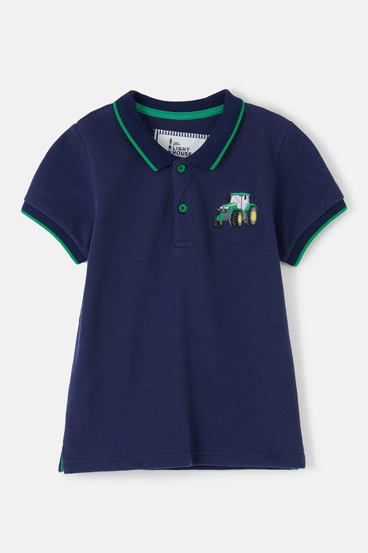 Lighthouse Pier Polo Shirt - Green Tractor