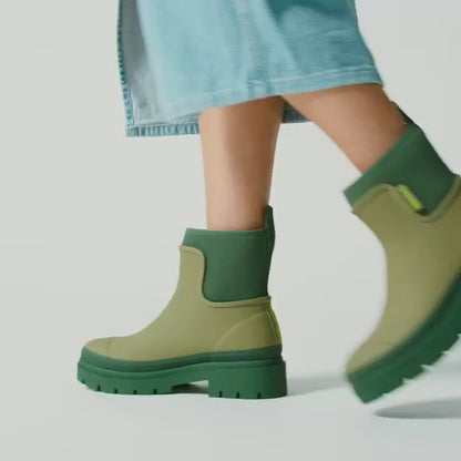 Merry People Tully Ankle Wellington Boot - Khaki Green