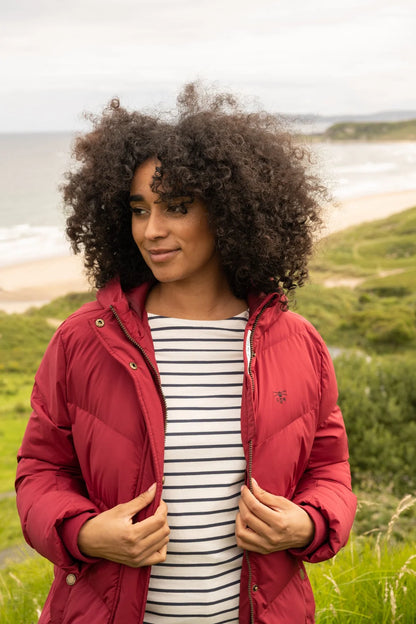 Lighthouse Savannah Long Coat  - Maroon