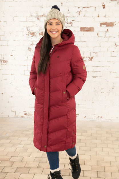 Lighthouse Savannah Long Coat  - Maroon