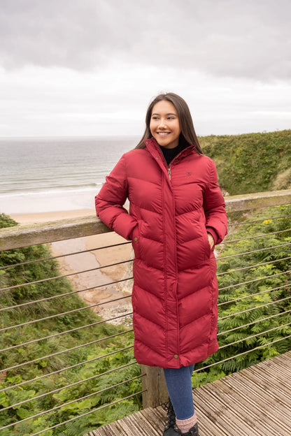 Lighthouse Savannah Long Coat  - Maroon