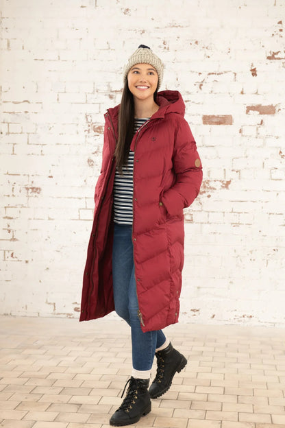 Lighthouse Savannah Long Coat  - Maroon