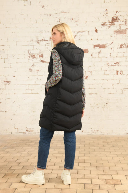 Lighthouse Savannah Long Gilet - Black