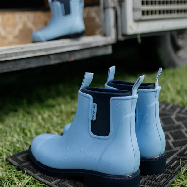 Merry People Bobbi Sky Blue Ankle Wellington Boot