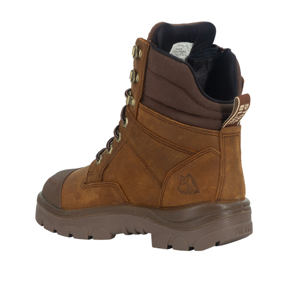 Steel Blue Southern Cross Zip Waterproof Scuff S7  Distressed Brown Safety Boots  -  392651