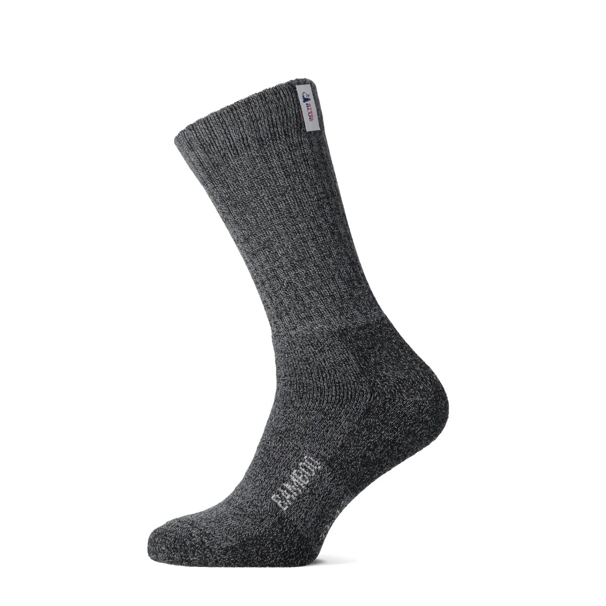 Steel Blue - Ease Bamboo Work Socks in Black