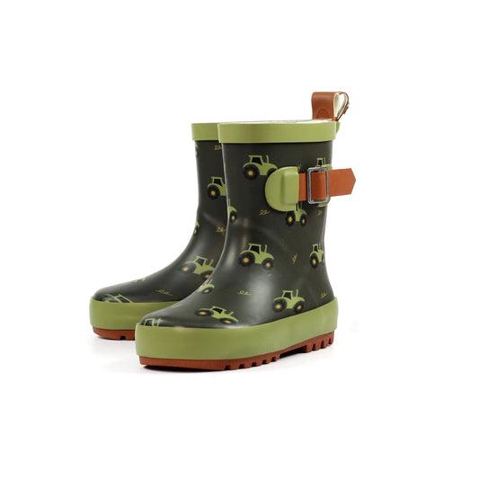 Lazy Dogz Tractor Green Toddler Wellington