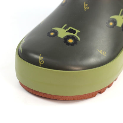 Lazy Dogz Tractor Green Toddler Wellington