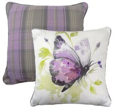 EVANS LICHFIELD PIPED COUNTRY BUTTERFLY CUSHION