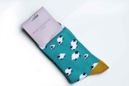 Miss Sparrow  Sheep Socks Green
