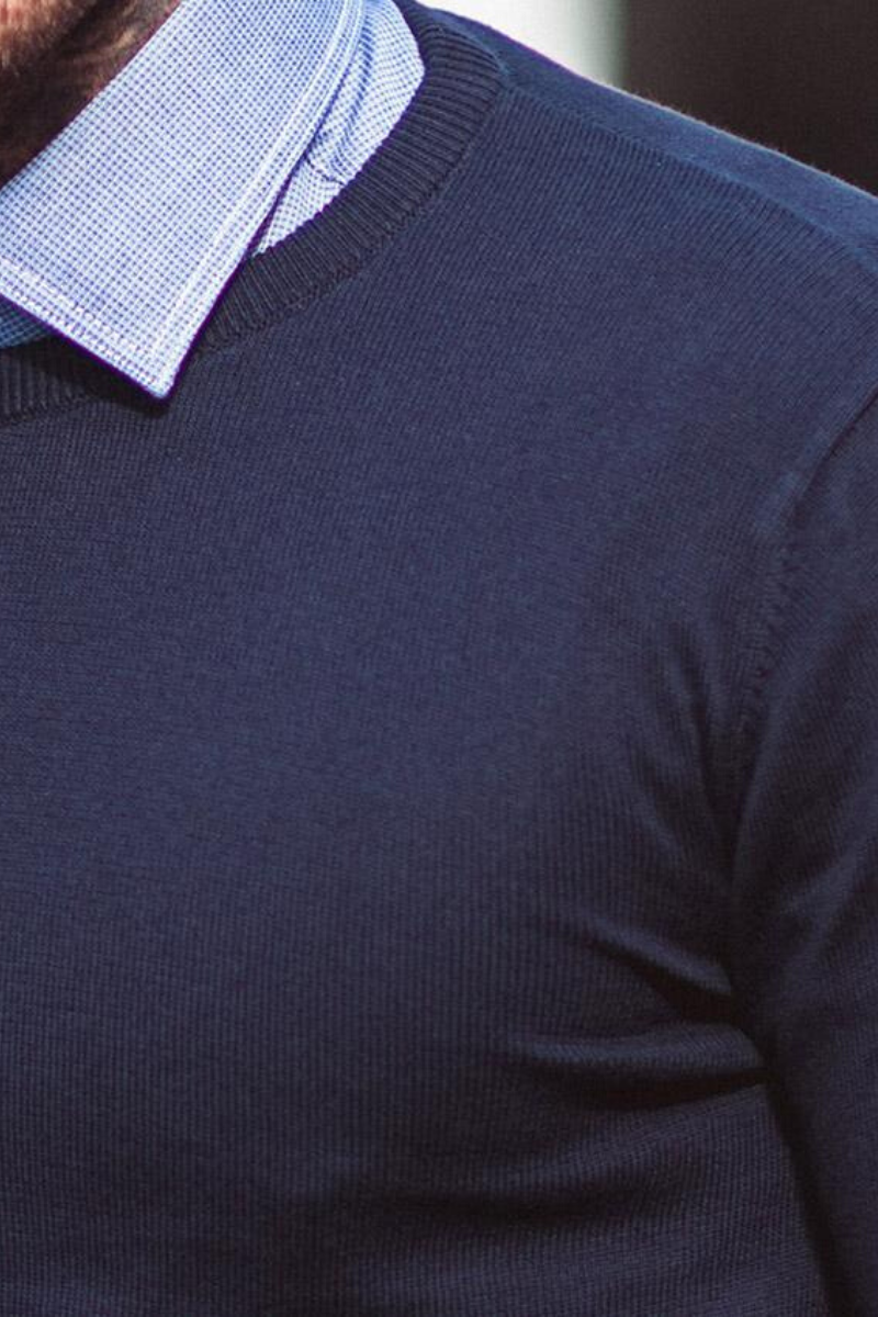 HOUSE OF CAVANI NAVY CREWNECK KNIT
