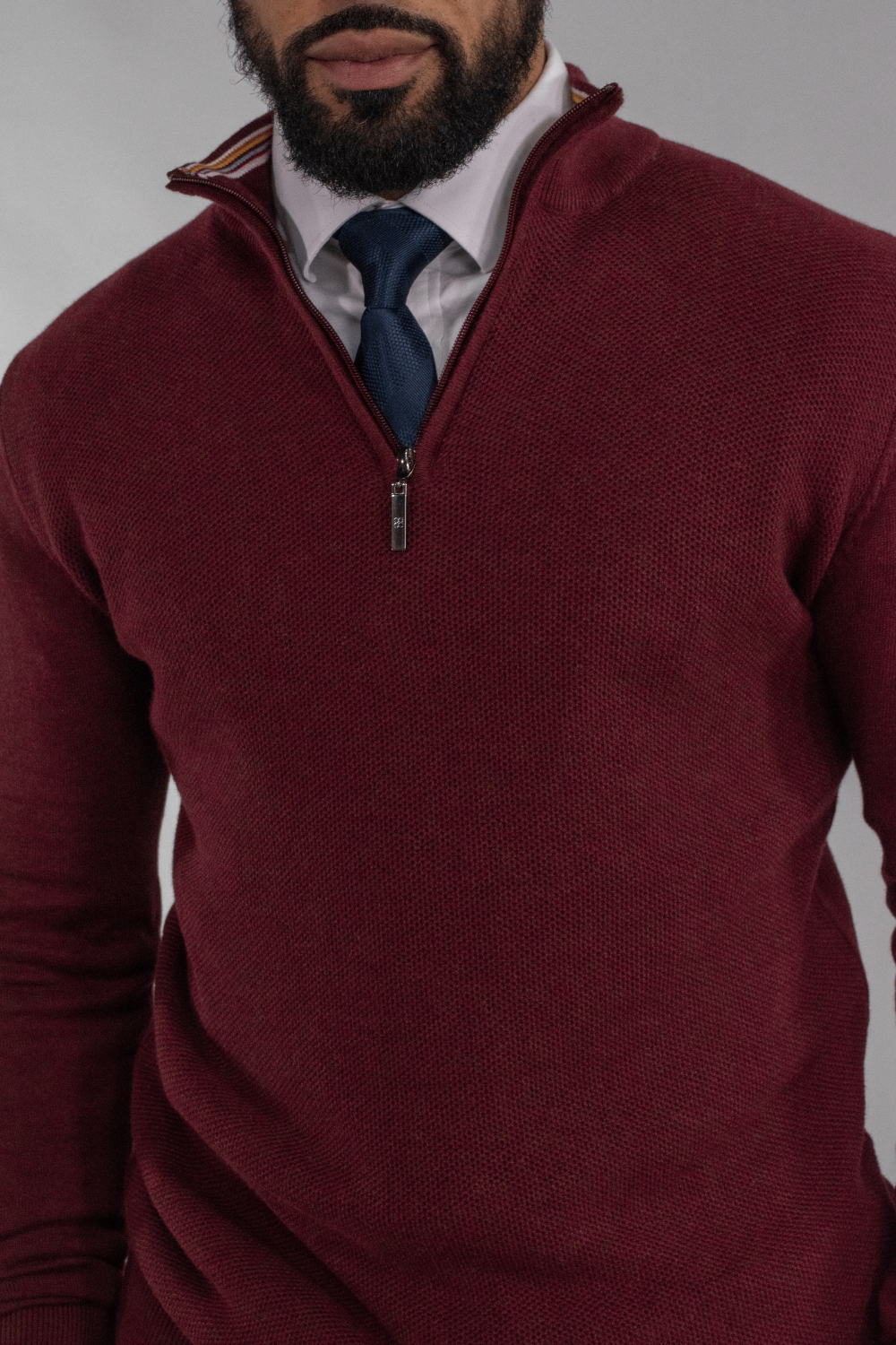 Cavani Wine Half Zip Knit @ www.millscountrystore.com