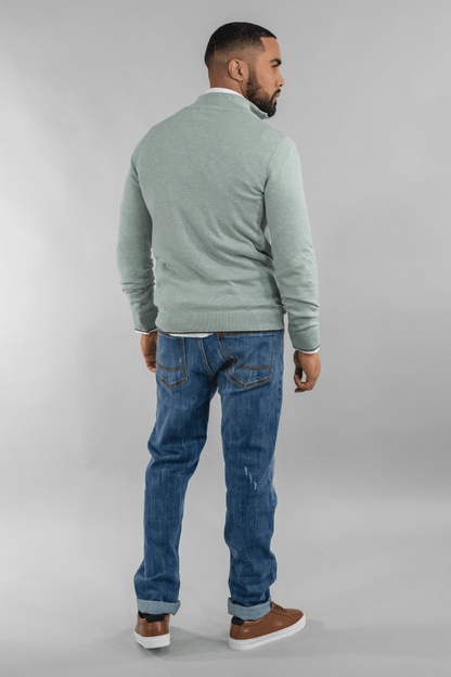 Cavani Kyle Almond Half Zip Knit