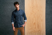 The SurfCar Milan Cotton Navy Shirt with Stars
