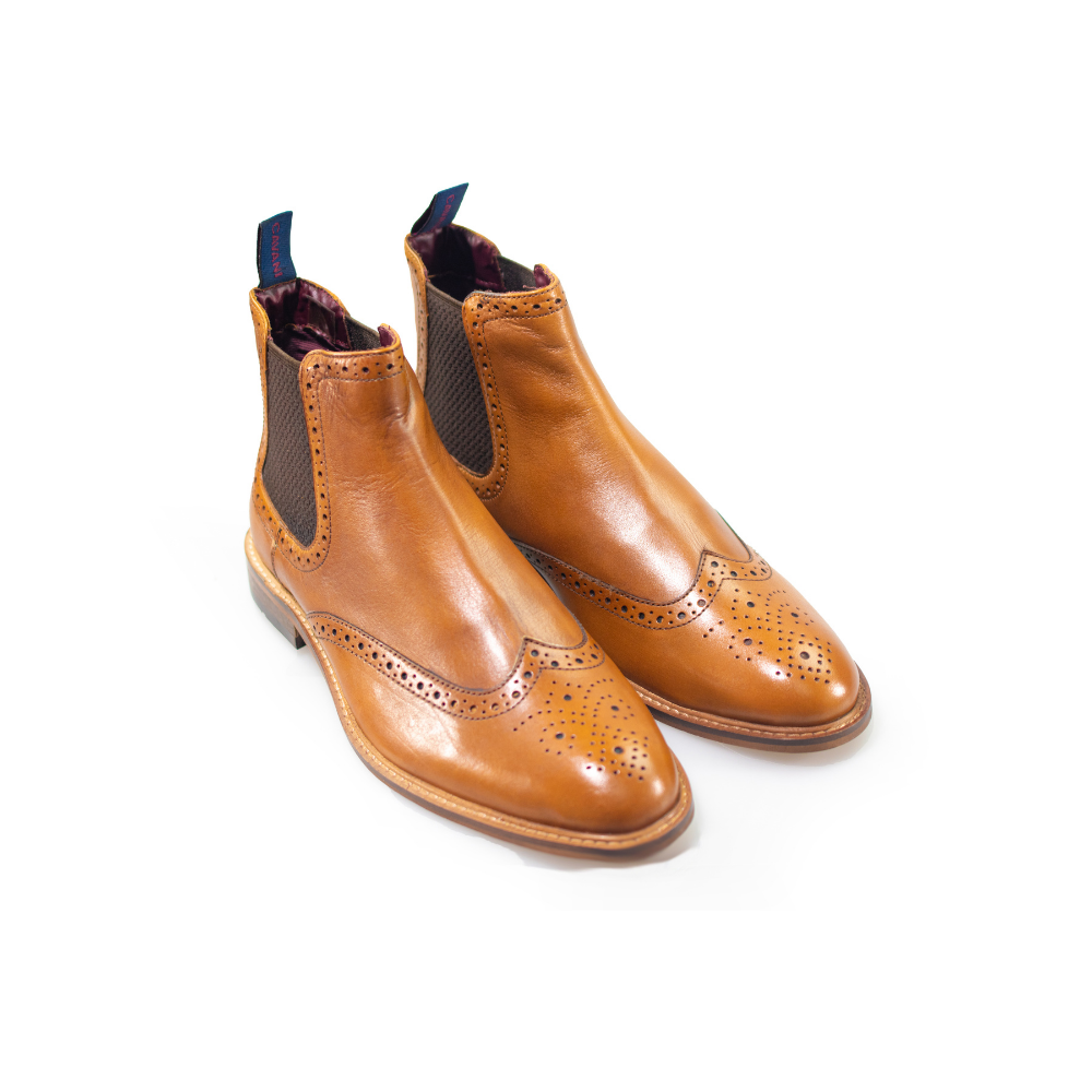 HOUSE OF CAVANI PORTER TAN CHELSEA BOOTS