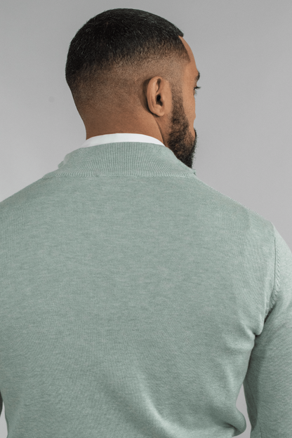 Cavani Kyle Almond Half Zip Knit