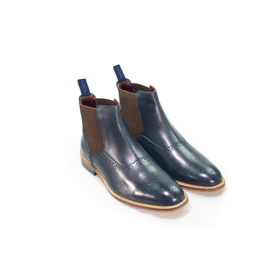 HOUSE OF CAVANI MORIARTY NAVY CHELSEA BOOTS