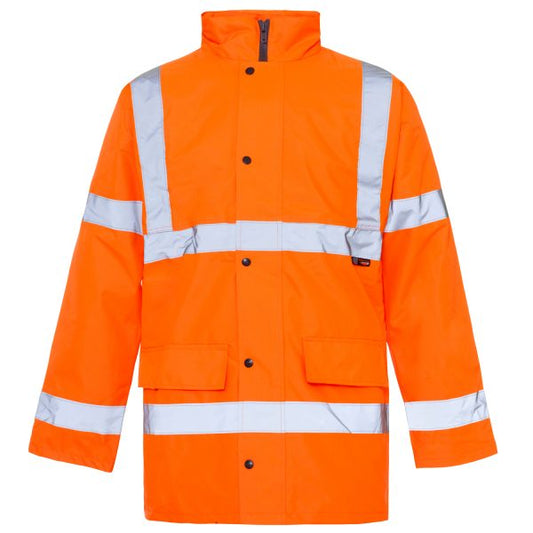 Reflective Hi-Vis Parka Jacket - Orange
