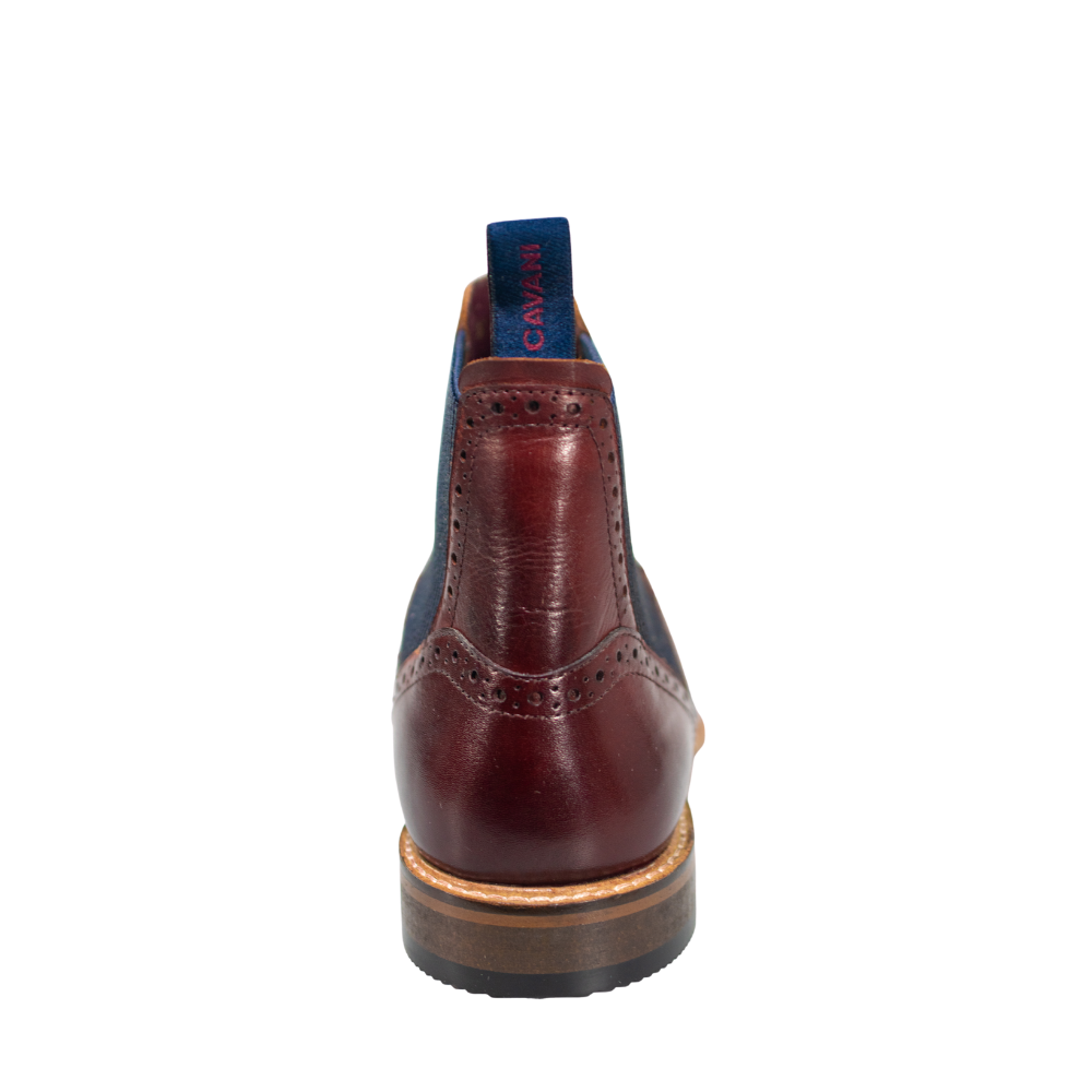 HOUSE OF CAVANI MORIARTY BURGANDY CHELSEA BOOTS