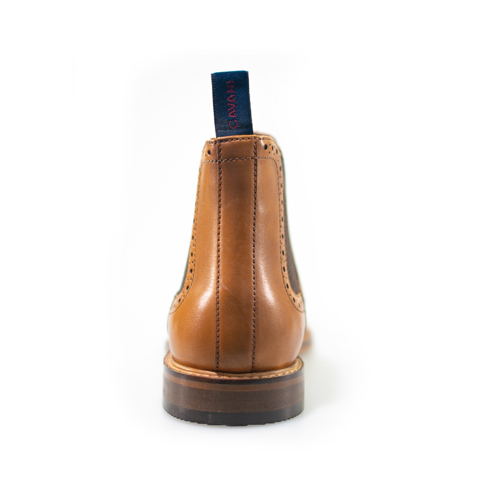 HOUSE OF CAVANI PORTER TAN CHELSEA BOOTS