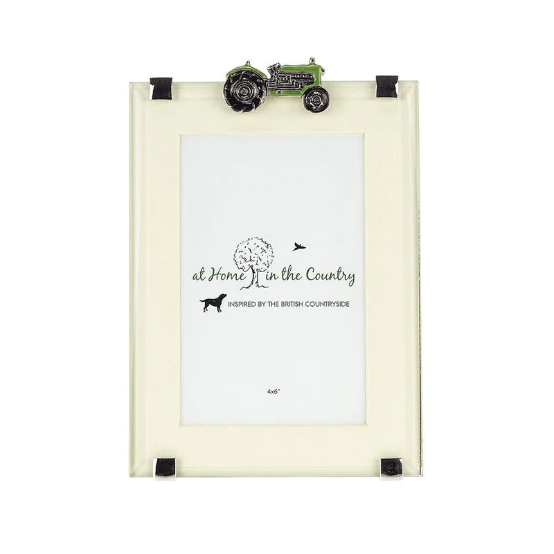 Green Vintage Tractor - Rectangle Frame - 4"x 6" Picture Size