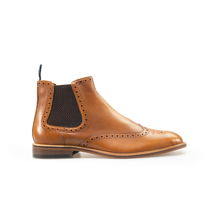 HOUSE OF CAVANI PORTER TAN CHELSEA BOOTS
