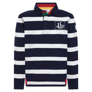 Lazy Jacks Boys Striped Rugby Shirt in Marine @ www.millscountrystore.com