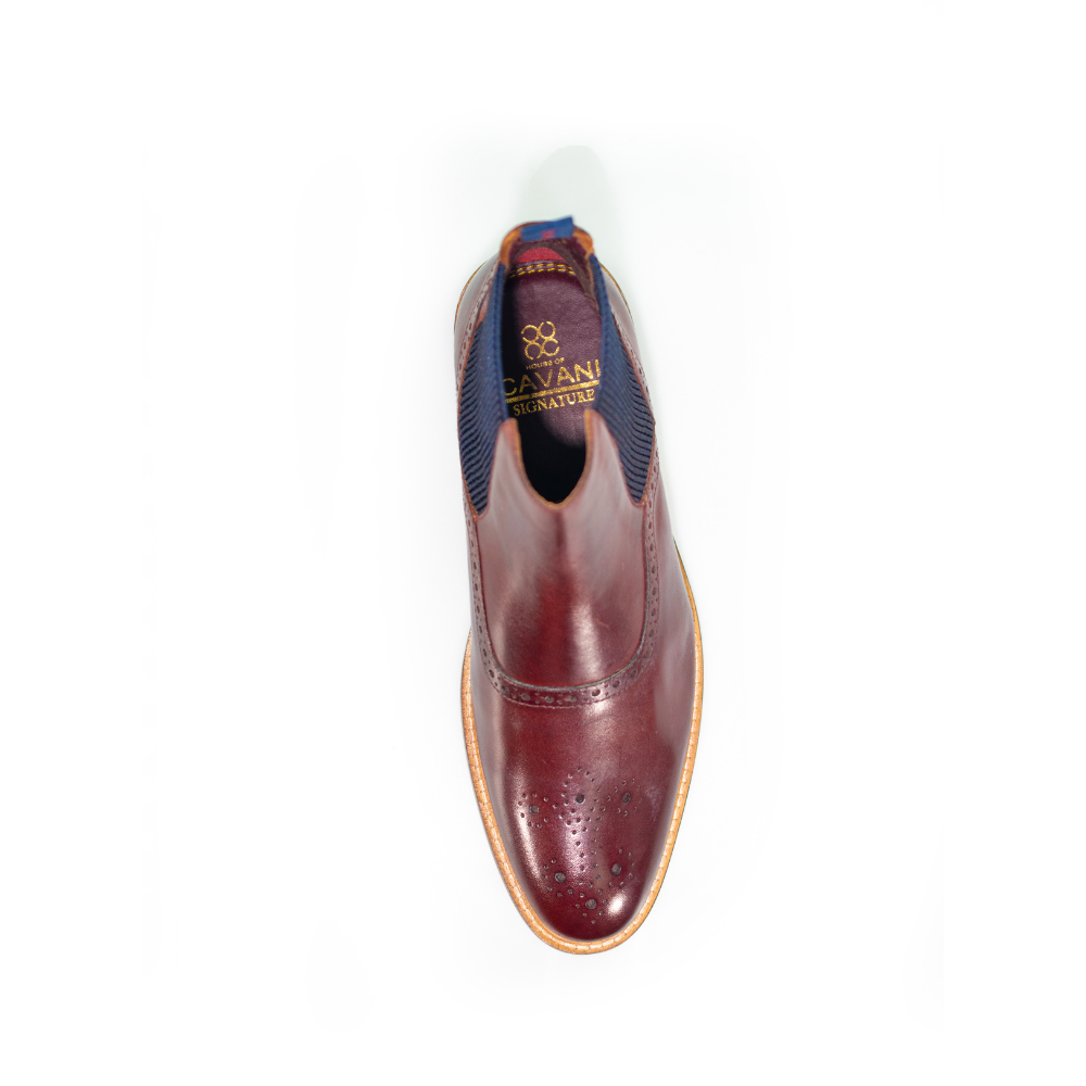 HOUSE OF CAVANI MORIARTY BURGANDY CHELSEA BOOTS