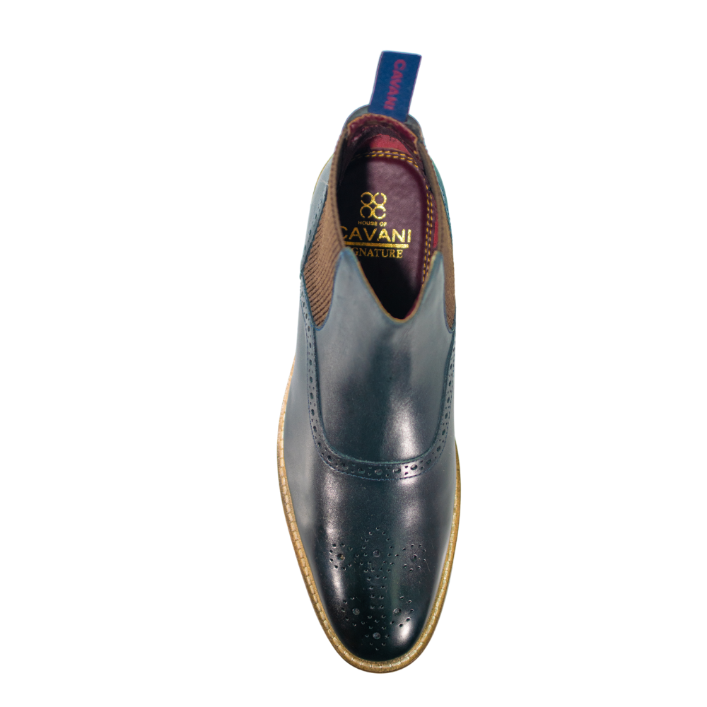 HOUSE OF CAVANI MORIARTY NAVY CHELSEA BOOTS