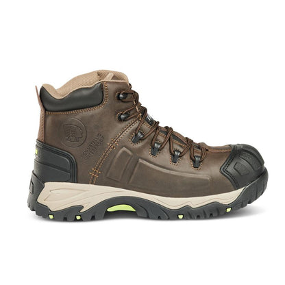 Apache Neptune Brown Leather Lace up Work Boots