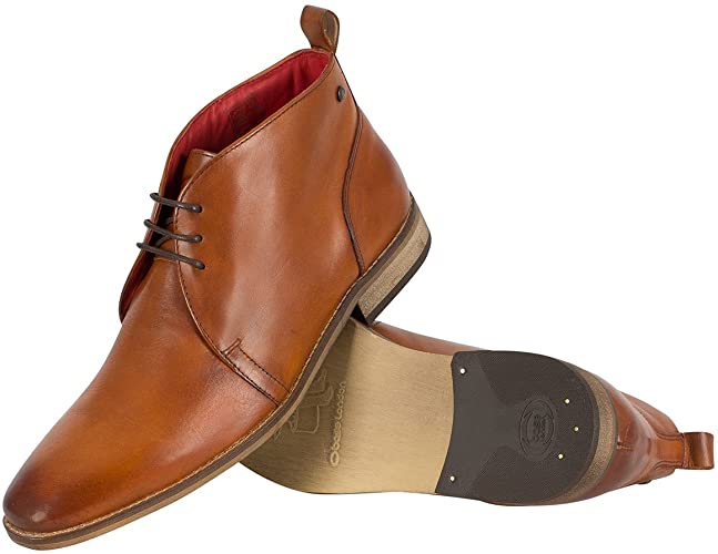 Base London Devon Washed Tan Finish Lace Up Boot