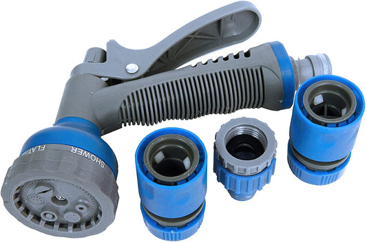 Rolson 7 Pattern Spray Gun & Fittings Set