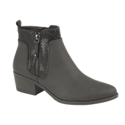 Ladies Amanda Black Nubuck Boots @ millscountrystore.com
